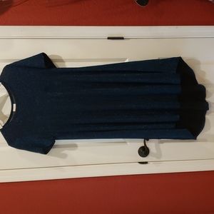 LuLaRoe women's hi-low short sleeve Carly Swing dress style dress shimmer sz S